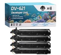 YJMGT DV-621 Developer Unit Compatible for Konica Minolta AccurioPrint C 750 i AccurioPrint C 751 i Printers, High-Definition Printing Effect with Chip, 60000 Pages (4 Pack Black)