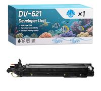 YJMGT DV-621 Developer Unit Compatible for Konica Minolta AccurioPrint C 750 i AccurioPrint C 751 i Printers, High-Definition Printing Effect with Chip, 60000 Pages (1 Pack Cyan)
