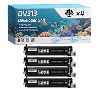 YJMGT DV313 Developer Unit Compatible for Konica Minolta BizHub C258 Bizhub C308 Bizhub C368 Printers, High-Definition Printing Effect with Chip, 600000 Pages (4 Pack Black)