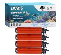 YJMGT DV315 Developer Unit Compatible for Konica Minolta Bizhub C 250 i C 251 i C 300 i C 301 i C 360 i C 361 i Printers, High-Definition Printing Effect with Chip, 100000 Pages (4 Pack Black)