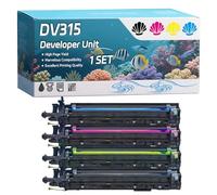 YJMGT DV315 Developer Unit Compatible for Konica Minolta Bizhub C 250 i C 251 i C 300 i C 301 i C 360 i C 361 i Printers, High-Definition Printing Effect with Chip, 100000 Pages (4-Pack BK/C/M/Y)