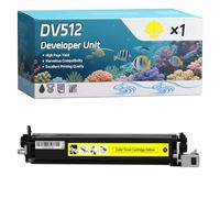 YJMGT DV512 Developer Unit Compatible for Konica Minolta Bizhub 224 e 284 e 364 e Printers, High-Definition Printing Effect with Chip, 300000 Pages (1 Pack Yellow)