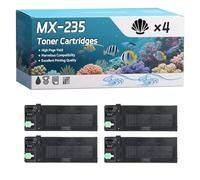YJMGT MX-235 Toner Cartridges Compatible for Sharp AR-5620N AR-5623 AR-5623D AR-5623N Printers, High-Definition Printing Effect with Chip, 20000 Pages (4 Pack Black)