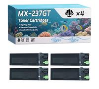 YJMGT MX-237GT Toner Cartridges Compatible for Sharp AR-6020D AR-6020 AR-6020N AR-6023N AR-6026N AR-6031N Printers, High-Definition Printing Effect with Chip, 25000 Pages (4 Pack Black)