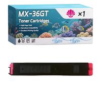 YJMGT MX-36GT Toner Cartridges Compatible for Sharp MX-2610N MX-3110N MX-3610N Printers, High-Definition Printing Effect with Chip, 28000 Pages (1 Pack Magenta)