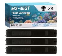 YJMGT MX-36GT Toner Cartridges Compatible for Sharp MX-2610N MX-3110N MX-3610N Printers, High-Definition Printing Effect with Chip, 28000 Pages (3 Pack Black)