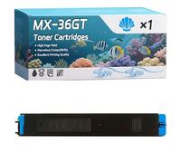 YJMGT MX-36GT Toner Cartridges Compatible for Sharp MX-2610N MX-3110N MX-3610N Printers, High-Definition Printing Effect with Chip, 28000 Pages (1 Pack Cyan)