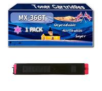 YJMGT MX-36GT Toner Cartridges Compatible for Sharp MX-2610N MX-3610N MX-3110N Printers, High-Definition Printing Effect with Chip, 25000 Pages (1 Pack Magenta)