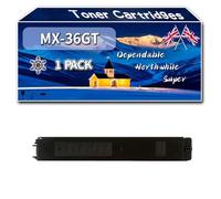 YJMGT MX-36GT Toner Cartridges Compatible for Sharp MX-2640N MX-3115N MX-3140N MX-3640N Printers, High-Definition Printing Effect with Chip, 25000 Pages (1 Pack Black)