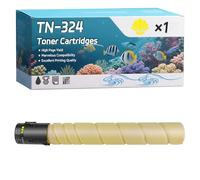 YJMGT TN-324 Toner Cartridges Compatible for Konica Minolta Bizhub C258 C308 C368 Printers, High-Definition Printing Effect with Chip, 38000 Pages (1 Pack Yellow)