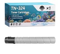 YJMGT TN-324 Toner Cartridges Compatible for Konica Minolta Bizhub C258 C308 C368 Printers, High-Definition Printing Effect with Chip, 38000 Pages (1 Pack Black)
