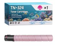 YJMGT TN-324 Toner Cartridges Compatible for Konica Minolta Bizhub C258 C308 C368 Printers, High-Definition Printing Effect with Chip, 38000 Pages (1 Pack Magenta)