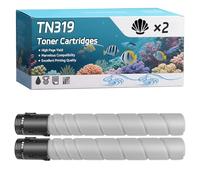 YJMGT TN319 Toner Cartridges Compatible for Konica Minolta Bizhub C 360 Printers, High-Definition Printing Effect with Chip, 29000 Pages (2 Pack Black)