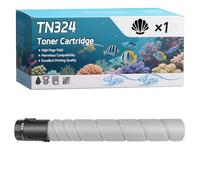 YJMGT TN324 Toner Cartridge Compatible for Konica Minolta BizHub C 258 Bizhub C 308 Bizhub C 368 Printers, High-Definition Printing Effect with Chip, 29000 Pages (1 Pack Black)