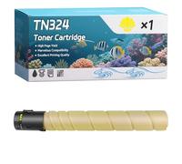 YJMGT TN324 Toner Cartridge Compatible for Konica Minolta BizHub C 258 Bizhub C 308 Bizhub C 368 Printers, High-Definition Printing Effect with Chip, 29000 Pages (1 Pack Yellow)