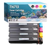 YJMGT TN713 Toner Cartridge Compatible for Konica Minolta AccurioPrint C 659 AccurioPrint C 759 Printers, High-Definition Printing Effect with Chip, 48900 Pages (4-Pack BK/C/M/Y)