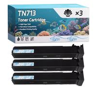 YJMGT TN713 Toner Cartridge Compatible for Konica Minolta AccurioPrint C 659 AccurioPrint C 759 Printers, High-Definition Printing Effect with Chip, 48900 Pages (3 Pack Black)