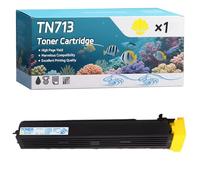 YJMGT TN713 Toner Cartridge Compatible for Konica Minolta AccurioPrint C 659 AccurioPrint C 759 Printers, High-Definition Printing Effect with Chip, 48900 Pages (1 Pack Yellow)