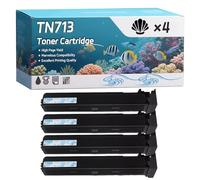 YJMGT TN713 Toner Cartridge Compatible for Konica Minolta Bizhub C 659 C 659 t C 759 Printers, High-Definition Printing Effect with Chip, 48900 Pages (4 Pack Black)
