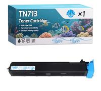YJMGT TN713 Toner Cartridge Compatible for Konica Minolta Bizhub C 659 C 659 t C 759 Printers, High-Definition Printing Effect with Chip, 48900 Pages (1 Pack Cyan)
