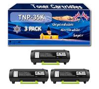 YJMGT TNP-35K Toner Cartridges Compatible for Konica Minolta A63W01H Bizhub 4000 4000P Printers, High-Definition Printing Effect with Chip, 30000 Pages (3 Pack Black)