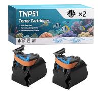 YJMGT TNP51 Toner Cartridges Compatible for Konica Minolta Bizhub C 3110 Printers, High-Definition Printing Effect with Chip, 7000 Pages (2 Pack Black)