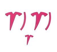 YJMOTOR Fit Model Y Front Rear Trunk Logo Sticker Emblem Badge Sticker for Tesla Model Y Accessories (Pink)