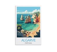 YJNENG Canvas Art Picture Algarve Portugal Wall Decor Art Painting Posters Modern Family Decorative Poster 08x12inch(20x30cm)