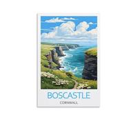 YJNENG Canvas Art Picture Boscastle Cornwall Wall Decor Art Painting Posters Modern Family Decorative Poster 08x12inch(20x30cm)