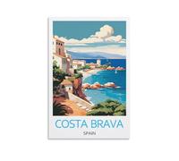 YJNENG Canvas Art Picture Costa Brava Spain Wall Decor Art Painting Posters Modern Family Decorative Poster 08x12inch(20x30cm)