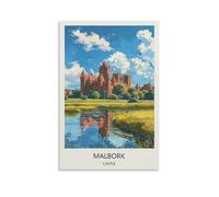 YJNENG Canvas Art Picture Malbork Castle Wall Decor Art Painting Posters Modern Family Decorative Poster 08x12inch(20x30cm)