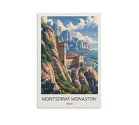 YJNENG Canvas Art Picture Montserrat Monastery Spain Wall Decor Art Painting Posters Modern Family Decorative Poster 12x18inch(30x45cm)