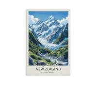 YJNENG Canvas Art Picture New Zealand Pacific Ocean Wall Decor Art Painting Posters Modern Family Decorative Poster 16x24inch(40x60cm)