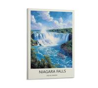 YJNENG Canvas Art Picture Niagara Falls Usa & Canada Wall Decor Art Painting Posters Modern Family Decorative Poster 12x18inch(30x45cm)