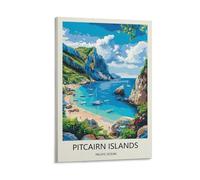 YJNENG Canvas Art Picture Pitcairn Islands Pacific Ocean Wall Decor Art Painting Posters Modern Family Decorative Poster 16x24inch(40x60cm)