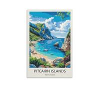 YJNENG Canvas Art Picture Pitcairn Islands Pacific Ocean Wall Decor Art Painting Posters Modern Family Decorative Poster 24x36inch(60x90cm)