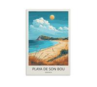 YJNENG Canvas Art Picture Playa De Son Bou Menorca Wall Decor Art Painting Posters Modern Family Decorative Poster 20x30inch(50x75cm)