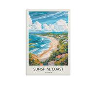 YJNENG Canvas Art Picture Sunshine Coast Australia Wall Decor Art Painting Posters Modern Family Decorative Poster 12x18inch(30x45cm)