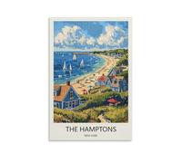 YJNENG Canvas Art Picture The Hamptons New York Wall Decor Art Painting Posters Modern Family Decorative Poster 24x36inch(60x90cm)