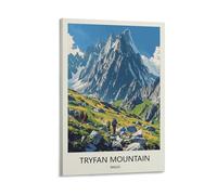 YJNENG Canvas Art Picture Tryfan Mountain Wales Wall Decor Art Painting Posters Modern Family Decorative Poster 08x12inch(20x30cm)