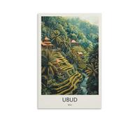 YJNENG Canvas Art Picture Ubud Bali Wall Decor Art Painting Posters Modern Family Decorative Poster 08x12inch(20x30cm)
