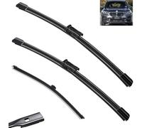YJPHR Car Wiper Blade Set for BMW X1 F48 2015-2020 26in+16in+14in, Front Rear Windscreen Wipers and Arm Set Wiper Blades Replacement Accessories,L-B/Rhd