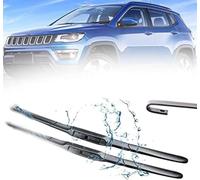YJPHR Car Wiper Blade Set for Jeep Compass MK2 2017 2018 2019 24in+ 18in, Front Windscreen Wipers and Arm Set Wiper Blades Replacement Accessories,L-A/Lhd