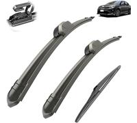 YJPHR Car Wiper Blade Set for KIA Rio MK4 2017-2022 26in+16in+11in, Front Rear Windscreen Wipers and Arm Set Wiper Blades Replacement Accessories,L-A/Lhd