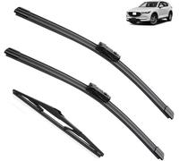 YJPHR Car Wiper Blade Set for Mazda CX5 CX-5 CX 5 KF MK2 2017 2018 2019 2020 2021 2022 2023 24in+18in+14in, Front Rear Windscreen Wipers and Arm Set Wiper Blades Replacement Accessories,L-B/Rhd