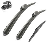 YJPHR Car Wiper Blade Set for Mitsubishi Lancer Hatchback Sportback 2008-2012 24in+16in+16in, Front Rear Windscreen Wipers and Arm Set Wiper Blades Replacement Accessories,L-A/Lhd