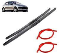 YJPHR Car Wiper Blade Set for Peugeot 206 Hatchback SW CC 1998-2006 26in+16in, Front Windscreen Wipers and Arm Set Wiper Blades Replacement Accessories,L-B/Rhd