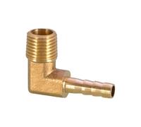 YJQHODY 1 Piece Brass Pagoda Barb Elbow Fitting, Hose Connector with Male Threaded Tail for Air Water Oil(1/4inch*6mm)