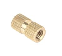 YJQHODY 100/50/10pcs Brass Insert Nuts, Injection Molding Metal Knurled Thread Inserts Nuts M1 to M10(5MM*M5)