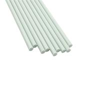 YJQHODY 10pcs White Glass Fiber Rods 500mm Long, Solid Fiberglass Bars Flexible Poles for Industrial(3x500mm)